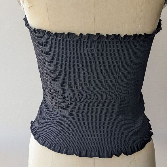 Black Smocked Tube Top - Picture 3 of 3